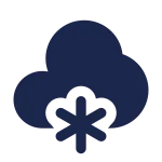 Cloud Snowfall SVG Icon